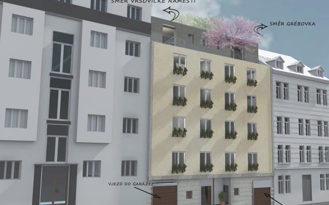 Zahrada Grébovky – nové byty Praha 10 – Vršovice