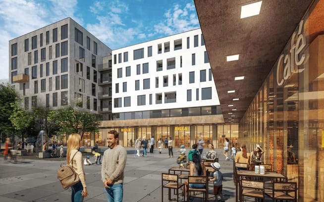 Centrální náměstí Petřiny – nové byty Praha 6 – Břevnov