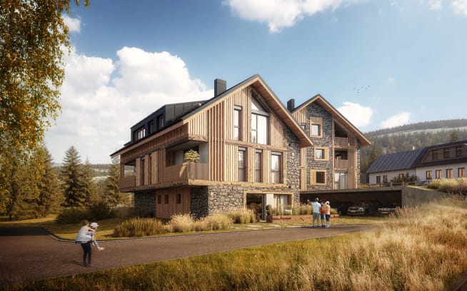 LAKA LIVING – nové byty Prášily, okres Klatovy